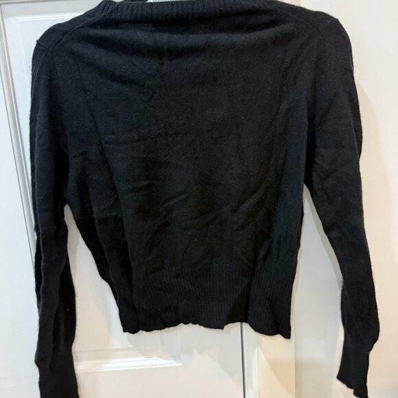 J.crew Cropped Black Cashmere Sweater - Picture 2 of 2